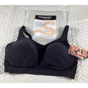 Shapermint Essentials 2XL Everyday Comfort Wireless Shaping Black Bra Extenders